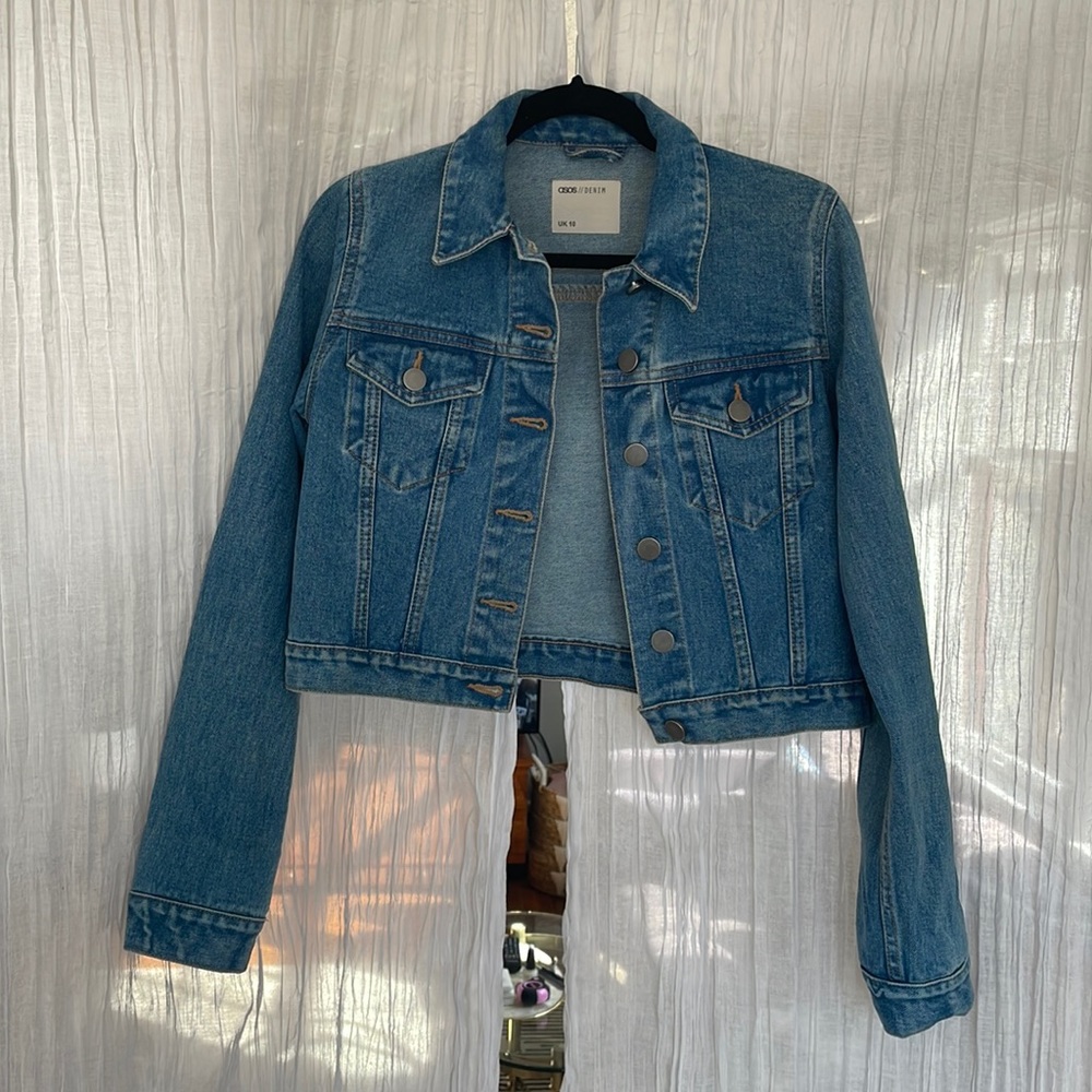 ASOS 100% cotton cropped jean jacket